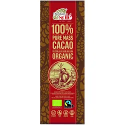 Ciocolata neagra bio și fairtrade 100% cacao, 25g Chocolates Sole