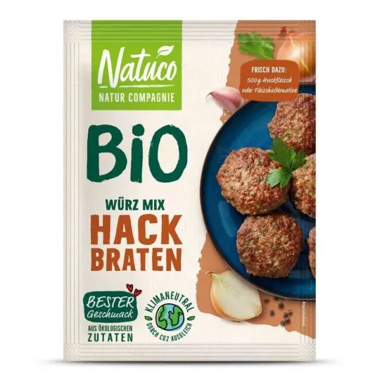 Mix de condimente bio pentru chiftele, 67g Natuco