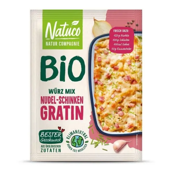 Mix de condimente bio pentru paste gratinate la cuptor, 33g natuco