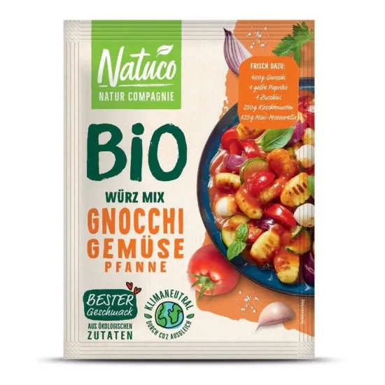 Mix de condimente bio pentru Gnocchi cu legume la tigaie, 42g natuco