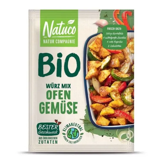 Mix de condimente bio pentru legume la cuptor, 34g natuco