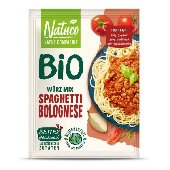 Mix de condimente bio pentru Spaghete Bolognese, 36g natuco