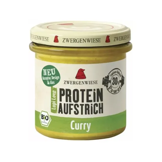 Crema tratinabila proteica bio cu curry, 135g Zwergenwiese