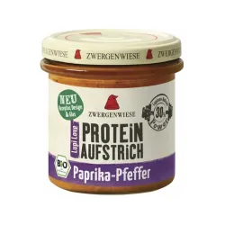Crema tratinabila proteica bio cu paprika si piper, 135g Zwergenwiese