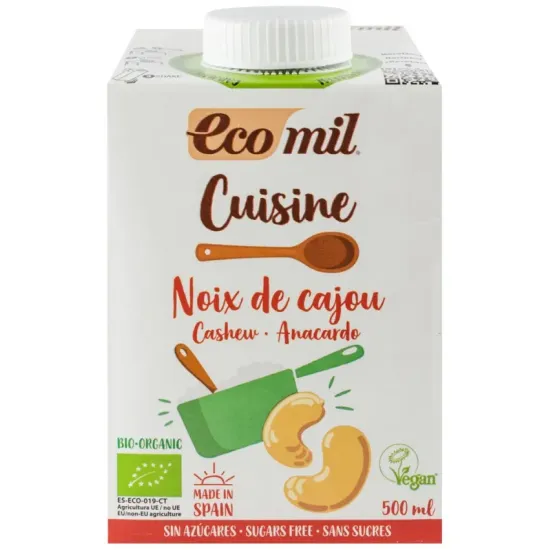 Crema vegetala bio pentru gatit din caju, 500ml Ecomil Cuisine