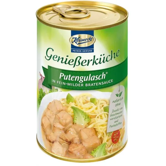 Gulas de curcan in sos delicat-fin, 400g Keunecke