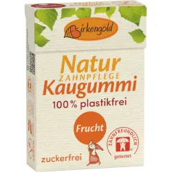 Guma de mestecat cu xylitol pentru ingrijirea dintilor, fructe, 28g Birkengold Guma de mestecat cu xylitol pentru ingrijirea dintilor, fructe, 28g Birkengold