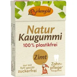 Guma de mestecat cu xylitol pentru ingrijirea dintilor, scortisoara, 28g Birkengold Guma de mestecat cu xylitol pentru ingrijirea dintilor, scortisoara, 28g Birkengold