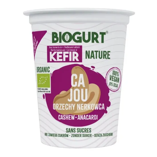 Kefir bio din bautura de caju natur, 400g Biogurt