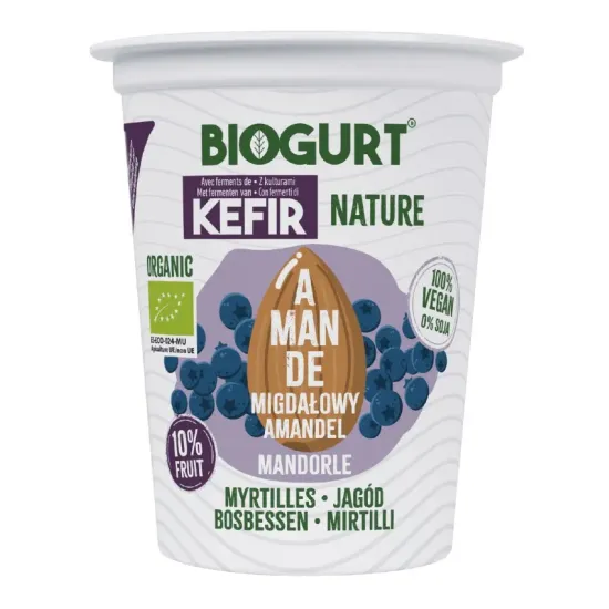 Kefir bio din bautura de migdale cu afine negre, 400g Biogurt