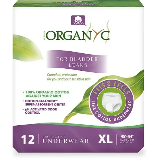 Lenjerie intima de protectie pentru incontinenta urinara, 12 buc. marimea XL, Organyc