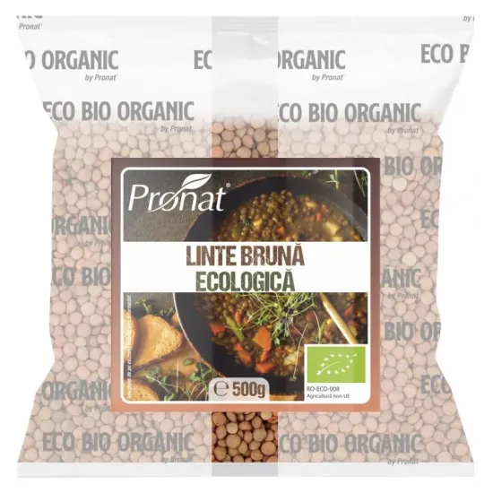 Linte bruna bio, 500g Pronat