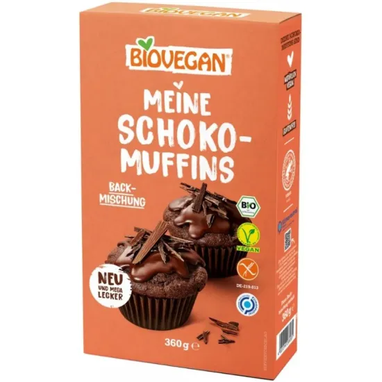 Mix bio pentru Muffins cu ciocolata, vegan, 360g Biovegan