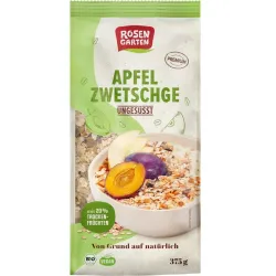 Musli bio neindulcit cu mere si prune, 375 g Rosen Garten