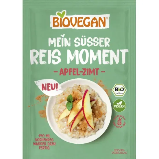 Orez bio cu mere si scortisoara, vegan, 58g Biovegan