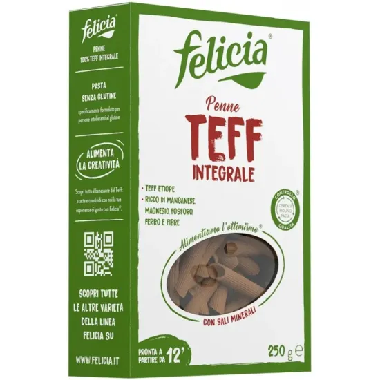 Penne din faina integrala teff 250g Felicia