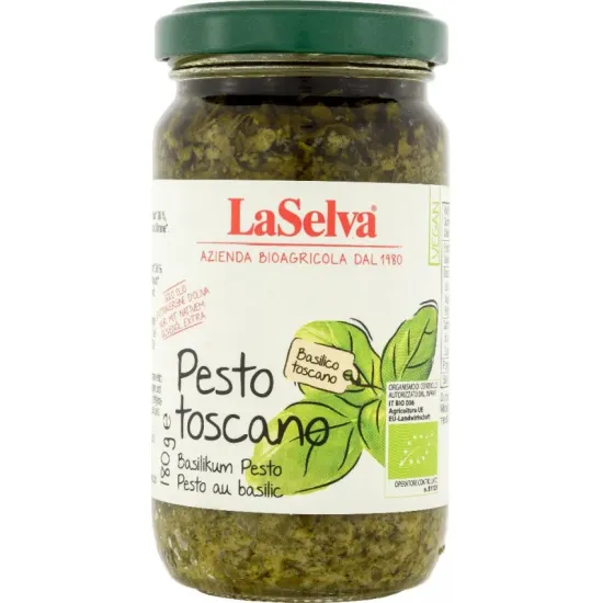 Pesto toscano bio cu busuioc, 180g LaSelva