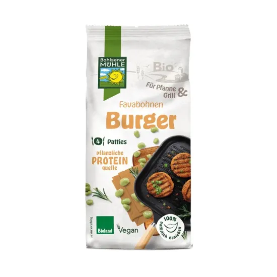 Premix bio pentru burgeri din boabe fava, 165g Bohlsener Muhle