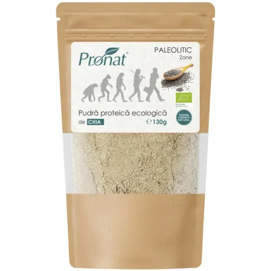 Pudra proteica bio din seminte de chia, 130g Pronat