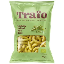 Pufuleti bio din mazare putin sarati, 75g Trafo Pufuleti bio din mazare putin sarati, 75g Trafo