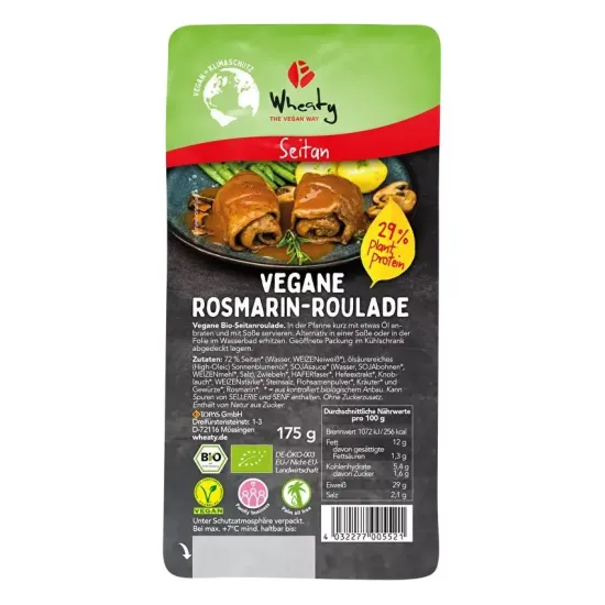 Rulada bio vegana cu rozmarin, 175g Wheaty