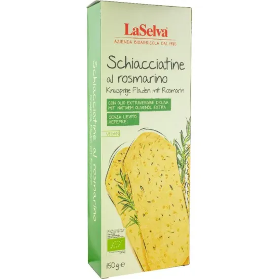 Schiacciatine bio cu rozmarin, 150g LaSelva