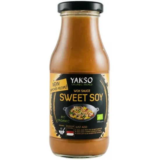 Sos bio dulce din soia pentru wok, 240ml Yakso