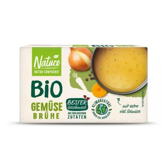 Supa bio concentrata de legume 8 cuburi, 80g natuco