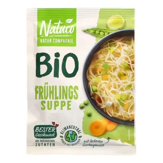 Supa bio de primavara cu taitei, 40g natuco