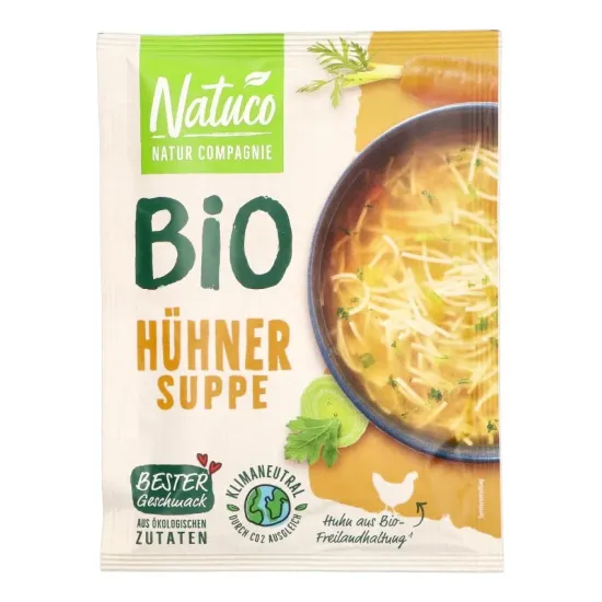 Supa bio de pui cu taitei, 30g natuco