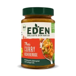 Mancare de naut bio cu curry in stil thailandez, 400g eden