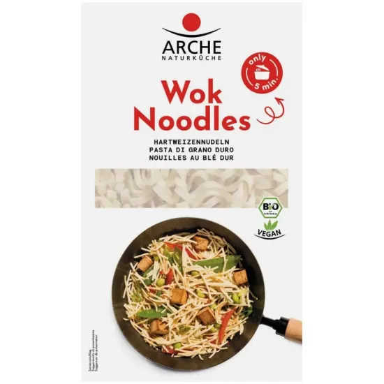 Taitei bio pentru wok, 250g Arche