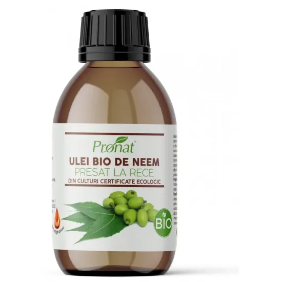 Ulei bio de neem presat la rece, 100ml Pronat