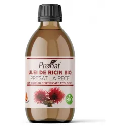 Ulei bio din seminte de ricin presat la rece, 250ml Pronat Ulei bio din seminte de ricin presat la rece, 250ml Pronat