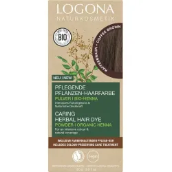 Vopsea de par pulbere, pe baza de plante, castaniu cafea, 100g Logona Vopsea de par pulbere, pe baza de plante, castaniu cafea, 100g Logona