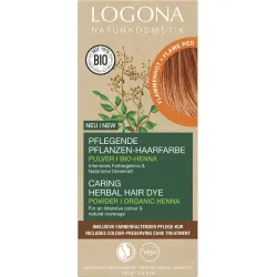 Vopsea de par pulbere, pe baza de plante, rosu foc, 100g Logona Vopsea de par pulbere, pe baza de plante, rosu foc, 100g Logona