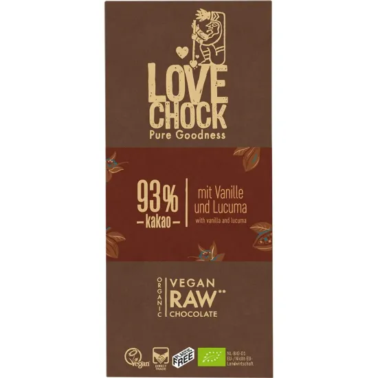 Ciocolata raw vegana bio 93% cacao eco