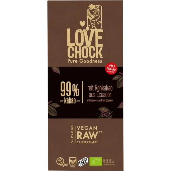 Ciocolata raw vegana extreme dark 99% cacao