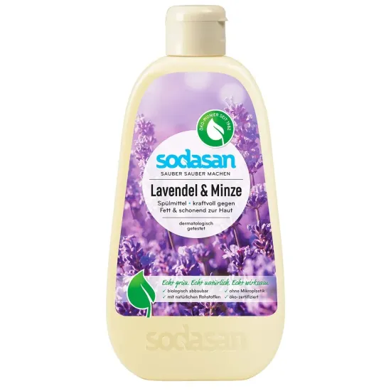 Detergent de vase lichid cu lavanda si menta