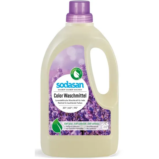 Detergent lichid pentru rufe colorate cu lavanda