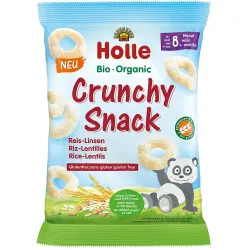 Gustare crocanta cu orez si linte bio fara gluten pentru copii, +8 luni Gustare crocanta cu orez si linte bio fara gluten pentru copii, +8 luni