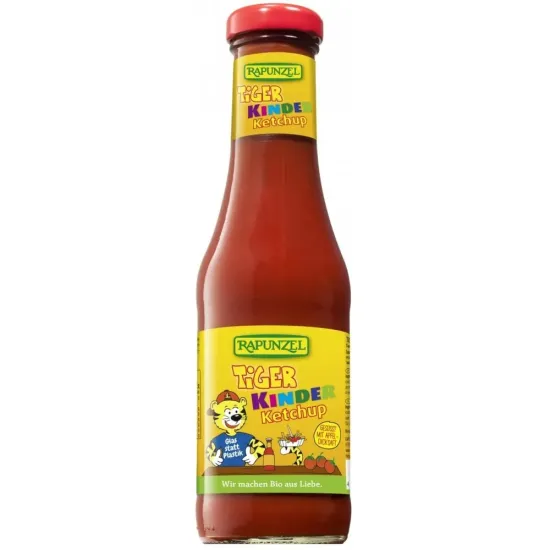 Ketchup de tomate bio indulcit cu nectar de mere pentru copii