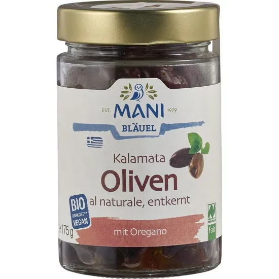 Masline kalamata fara sâmburi, cu oregano, raw vegan