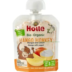 Piure bio de mango cu iaurt pentru copii, +8 luni Piure bio de mango cu iaurt pentru copii, +8 luni