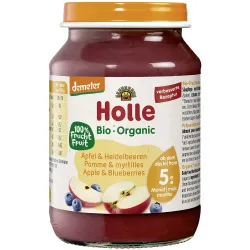 Piure bio de mere si afine pentru copii, +5 luni Piure bio de mere si afine pentru copii, +5 luni