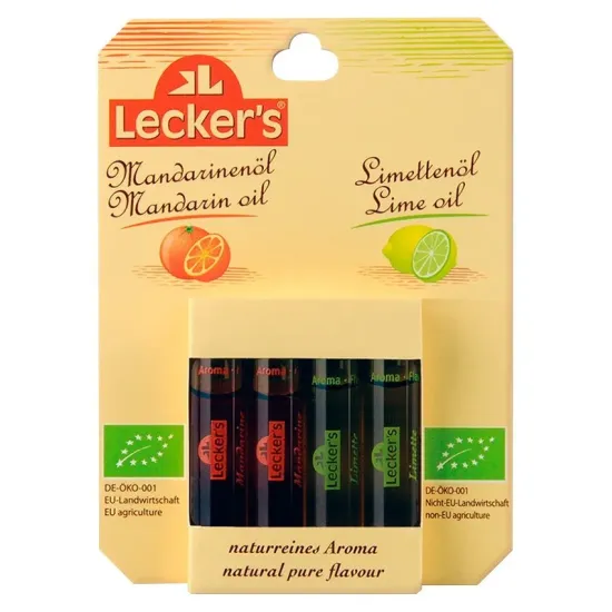 2 x Ulei de mandarine bio si 2 x ulei de limeta bio, x 2ml Lecker's