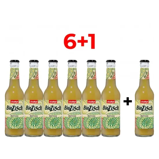 7 buc la pret de 6 buc Suc bio cu ceai verde matcha, 7x330ml Voelkel