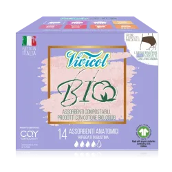 Absorbante de zi din bumbac bio hipoalergenic,compostabil,fara aripioare -4 picaturi (14 buc)-VIVICO Absorbante de zi din bumbac bio hipoalergenic,compostabil,fara aripioare -4 picaturi (14 buc)-VIVICO