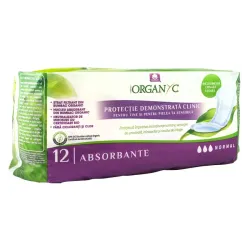 Absorbante normale pentru incontinenta, din bumbac organic, 12 buc Organyc Absorbante normale pentru incontinenta, din bumbac organic, 12 buc Organyc