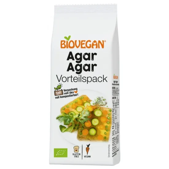 Agar agar gelifiant bio, 100g Biovegan